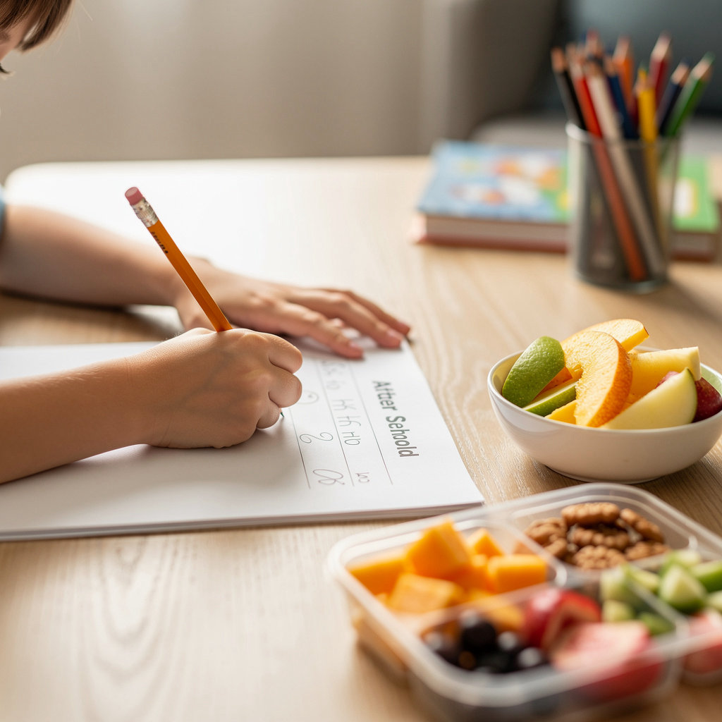 Luke's Love Family Day Care before and after school program with children doing homework and activities in North Park, San Diego